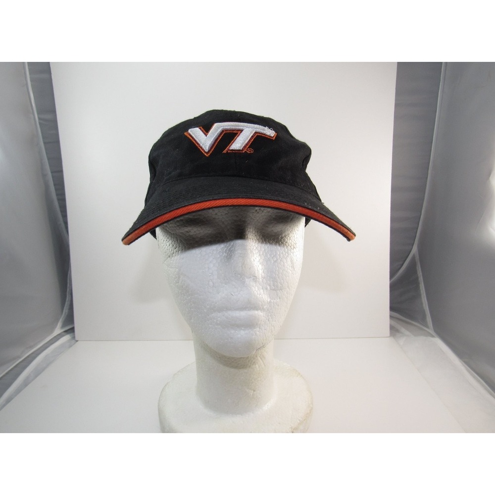 Virginia Tech Hokies Hat Synergism Adjustable Black Orange VT Logo